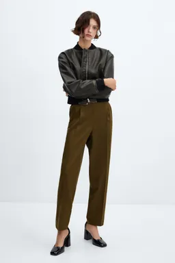 Pantalón pinzas tiro alto de Mango en Pantalones para argentina