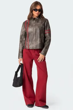 Campera cuero sintético lavado thunder de Edikted en Chaquetas para argentina