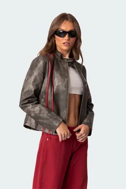 Campera cuero sintético lavado thunder de Edikted en Chaquetas para argentina