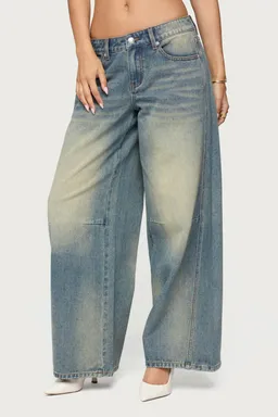 Jeans baggy tiro bajo lavado de Edikted en Pantalones para argentina