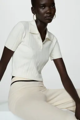 Pantalón recto punto de Mango en Pantalones para argentina
