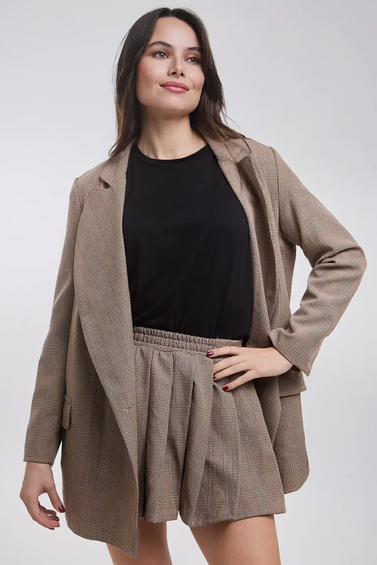 Falda Tableada de Corte Cuadrille con Cintura Elástica de Belle en Faldas para argentina