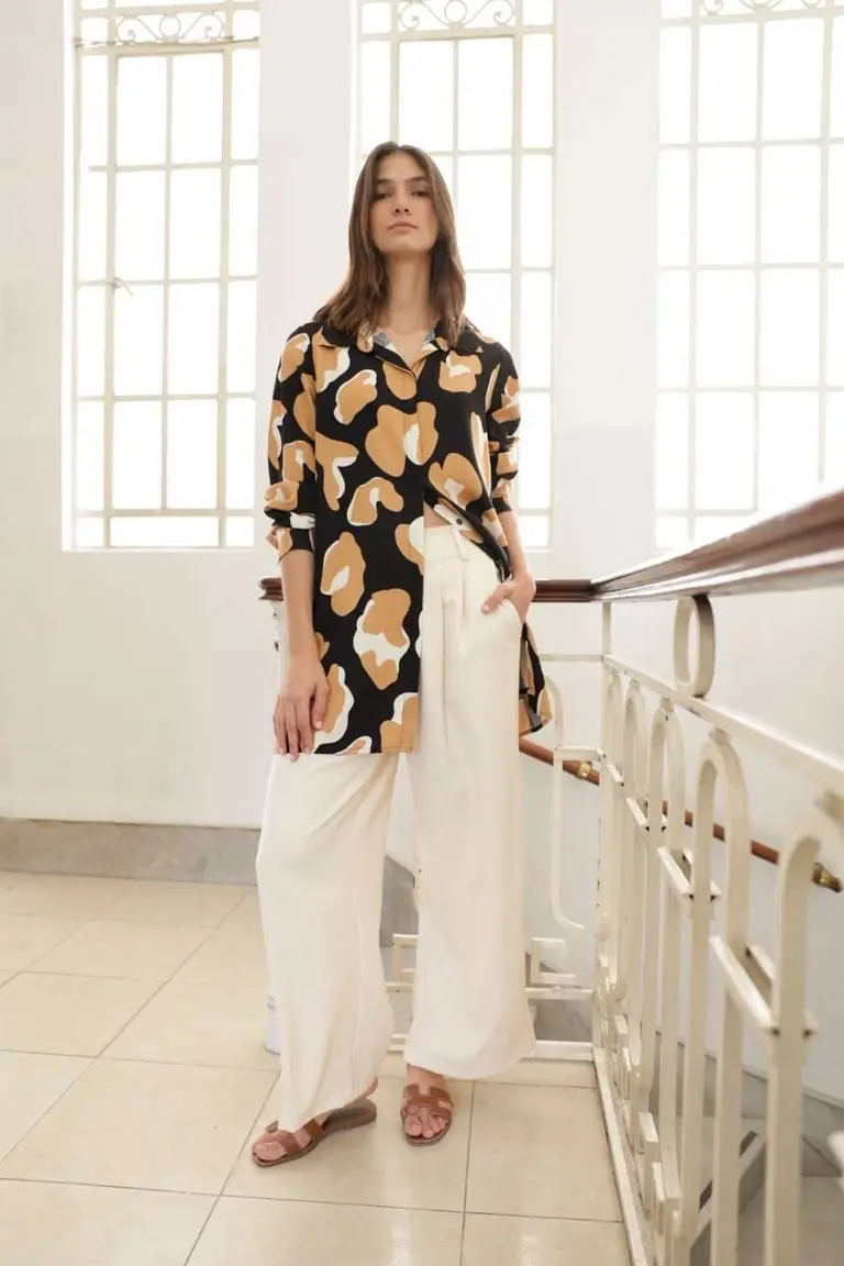 Camisola de Lino Estampada de Hesed en Camisas para argentina