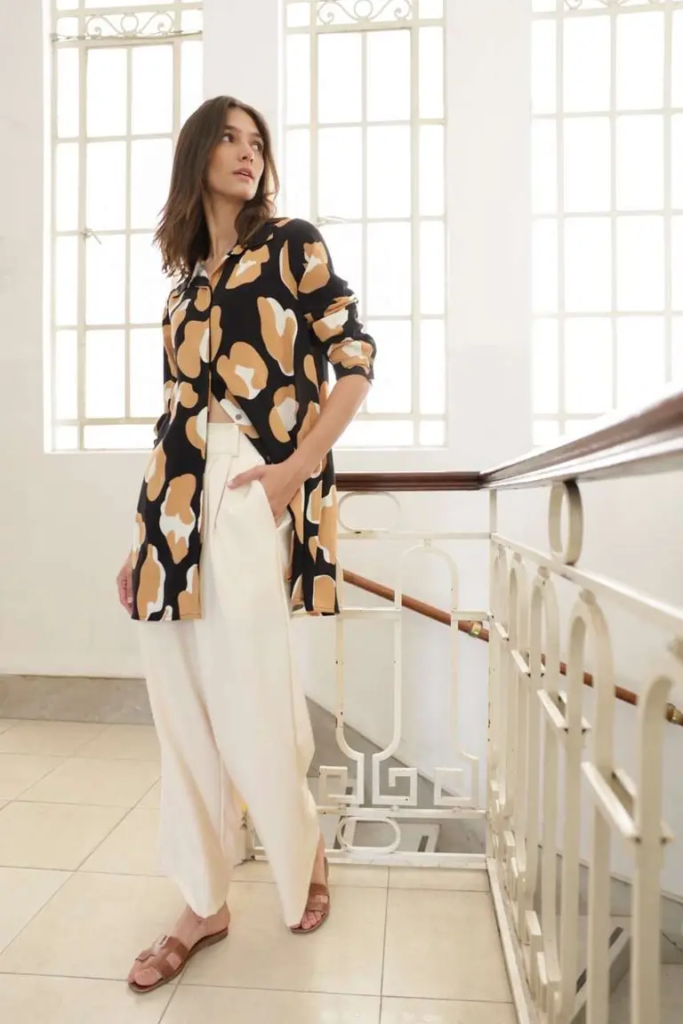 Camisola de Lino Estampada de Hesed en Camisas para argentina