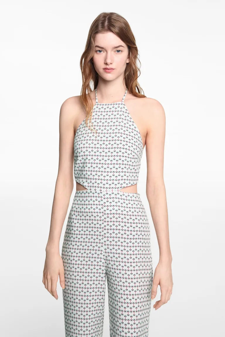 Mono estampado aberturas de Mango Teen en Monos para argentina