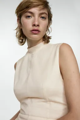 Vestido ramio espalda abierta de Mango en Vestidos para argentina