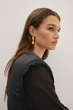Blusa algodón paneles encaje de Mango en Blusas para argentina
