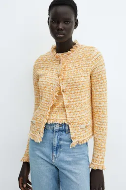 Cárdigan tweed bolsillos de Mango en Buzos y Sweaters para argentina