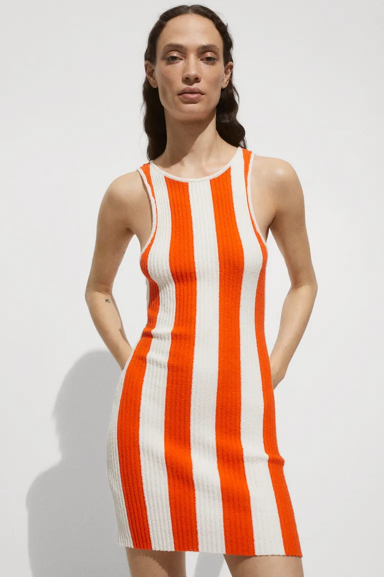 Vestido punto rizado rayas de Mango en Vestidos para argentina