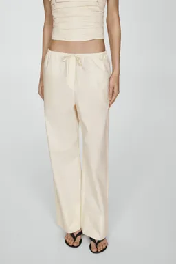 Pantalón wideleg algodón de Mango en Pantalones para argentina