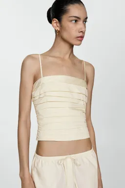 Pantalón wideleg algodón de Mango en Pantalones para argentina
