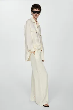Pantalón wideleg lyocell de Mango en Pantalones para argentina