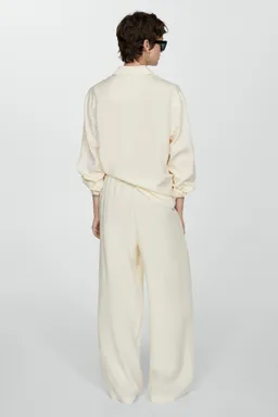 Pantalón wideleg lyocell de Mango en Pantalones para argentina