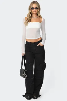 Jeans cargo boyfriend oversized de Edikted en Pantalones para argentina