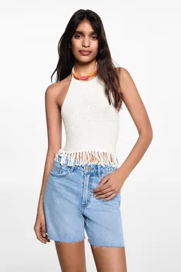 Top crochet cuello halter de Mango Teen en Tops para argentina