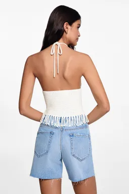 Top crochet cuello halter de Mango Teen en Tops para argentina