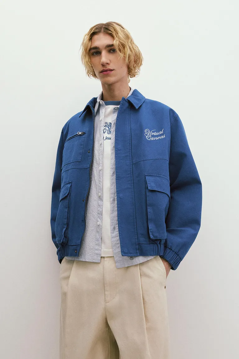 Campera con bordado de Pull&Bear en Abrigos y Camperas para argentina