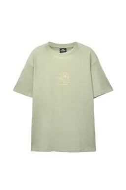 Camiseta flores bordadas de Pull&Bear en Remeras y Polos para argentina