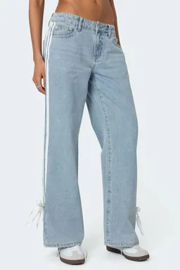 Jeans tiro bajo cintas de Edikted en Pantalones para argentina