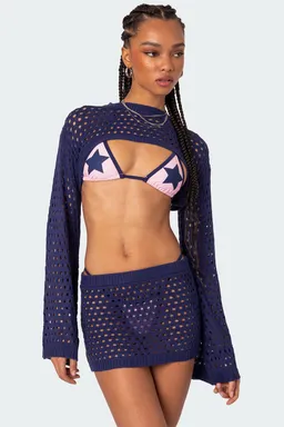 Top shrug crochet celena de Edikted en Swimwear y Beachwear para argentina