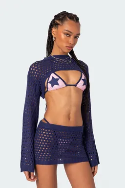 Top shrug crochet celena de Edikted en Swimwear y Beachwear para argentina