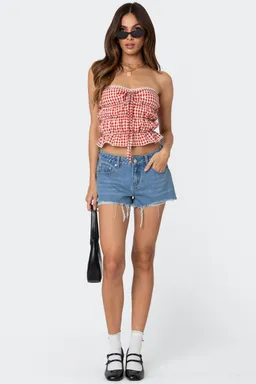 Shorts denim tiro medio fern de Edikted en Shorts para argentina