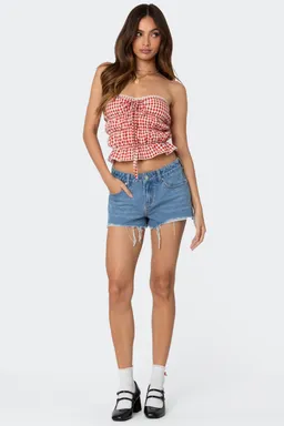 Shorts denim tiro medio fern de Edikted en Shorts para argentina