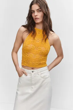 Top crochet cuello halter de Mango en Tops para argentina