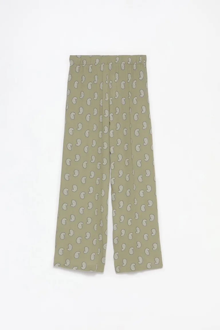 Pantalón culotte texturado de Lefties en Pantalones para argentina
