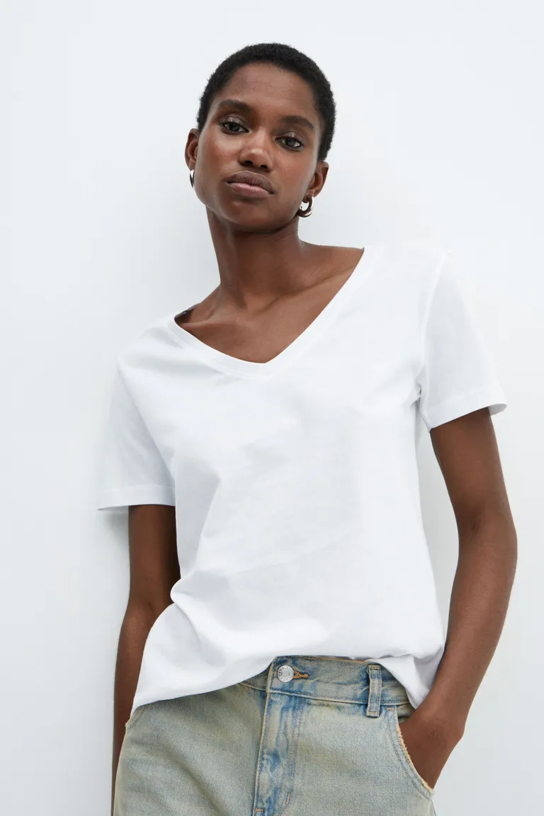 Remera algodón cuello de Mango en Remeras para argentina