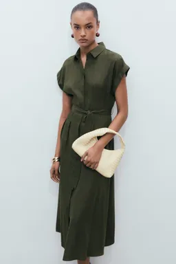 Vestido camisero lino lyocell de Mango en Vestidos para argentina
