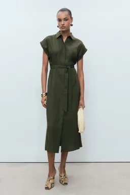 Vestido camisero lino lyocell de Mango en Vestidos para argentina