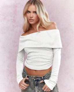 Blusa jersey hombros descubiertos de Missguided en Blusas para argentina