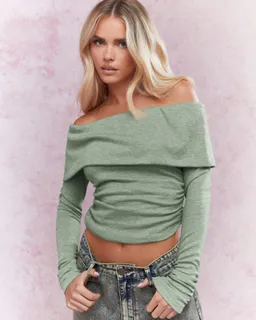 Blusa jersey hombros descubiertos de Missguided en Blusas para argentina
