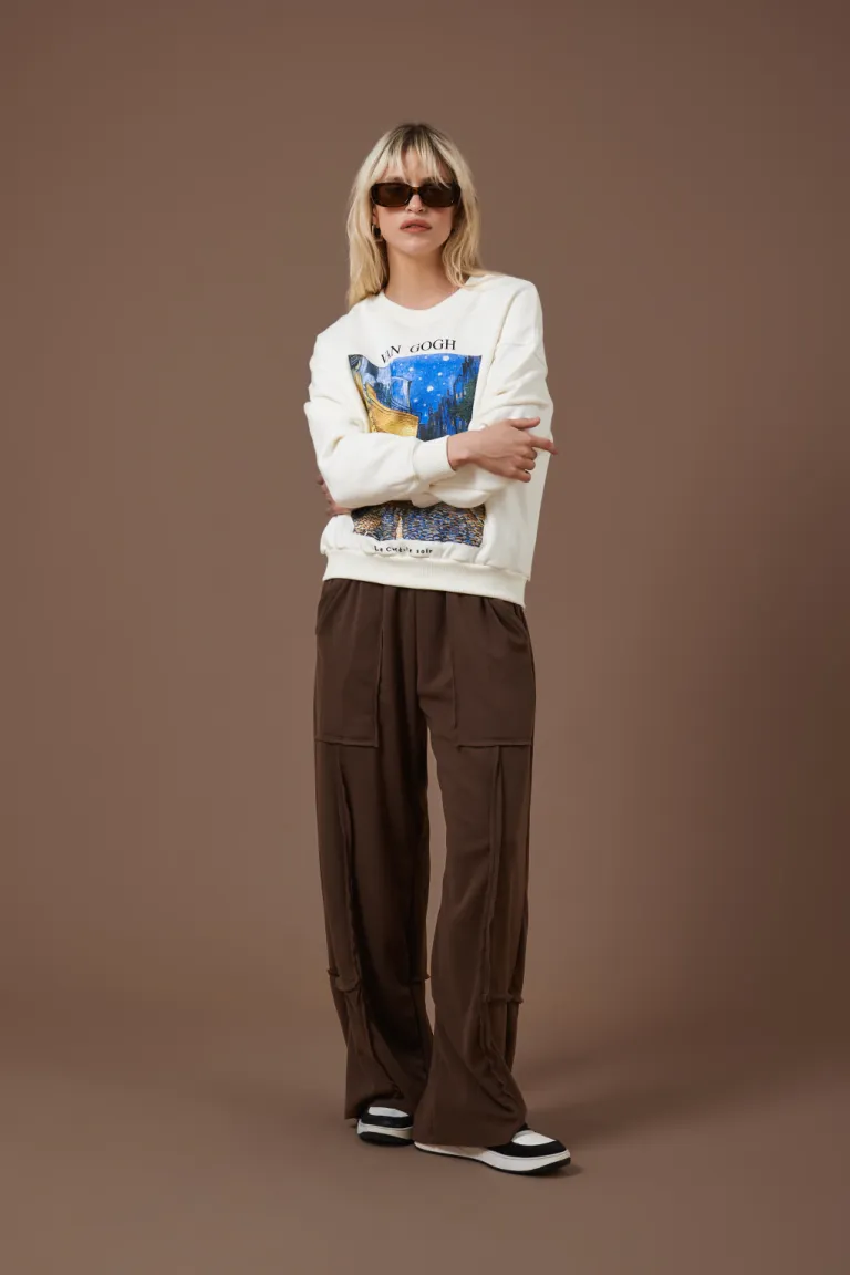 Suéter con ilustración vintage de la Noche Estrellada de Van Gogh de Apricot en Buzos y Sweaters para argentina