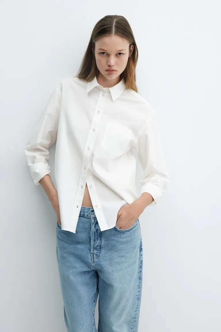 Camisa algodón con bolsillo de Mango en Camisas para argentina