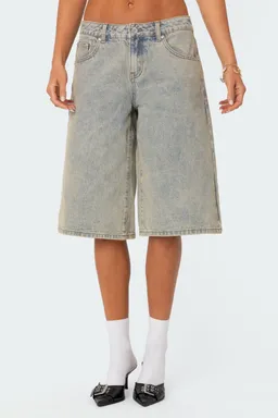 Bermudas denim largas ácido xtra de Edikted en Shorts para argentina