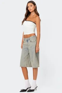 Bermudas denim largas ácido xtra de Edikted en Shorts para argentina