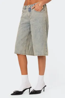 Bermudas denim largas ácido xtra de Edikted en Shorts para argentina