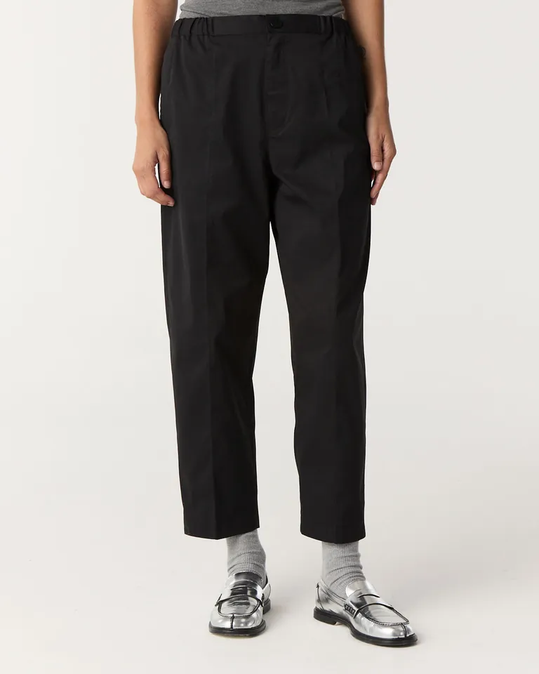 Pantalón de corte amplio con tablas delanteras cintura elástica y bolsillos laterales de Furzai en Pantalones para argentina