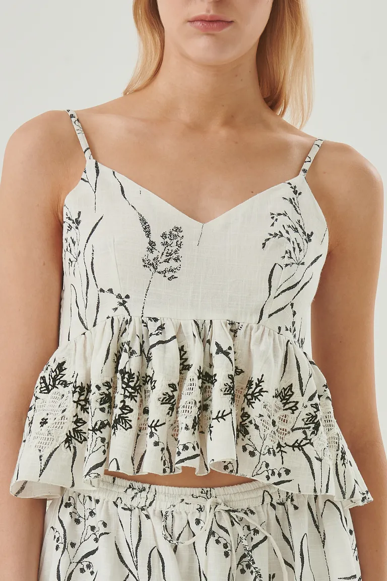 Top floreado de tirantes delgados para mujer de Sweet en Tops para argentina