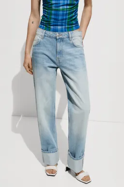 Jeans rectos con dobladillo de Mango en Pantalones para argentina