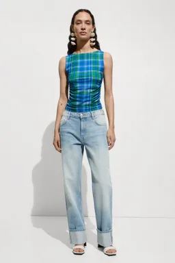 Jeans rectos con dobladillo de Mango en Pantalones para argentina