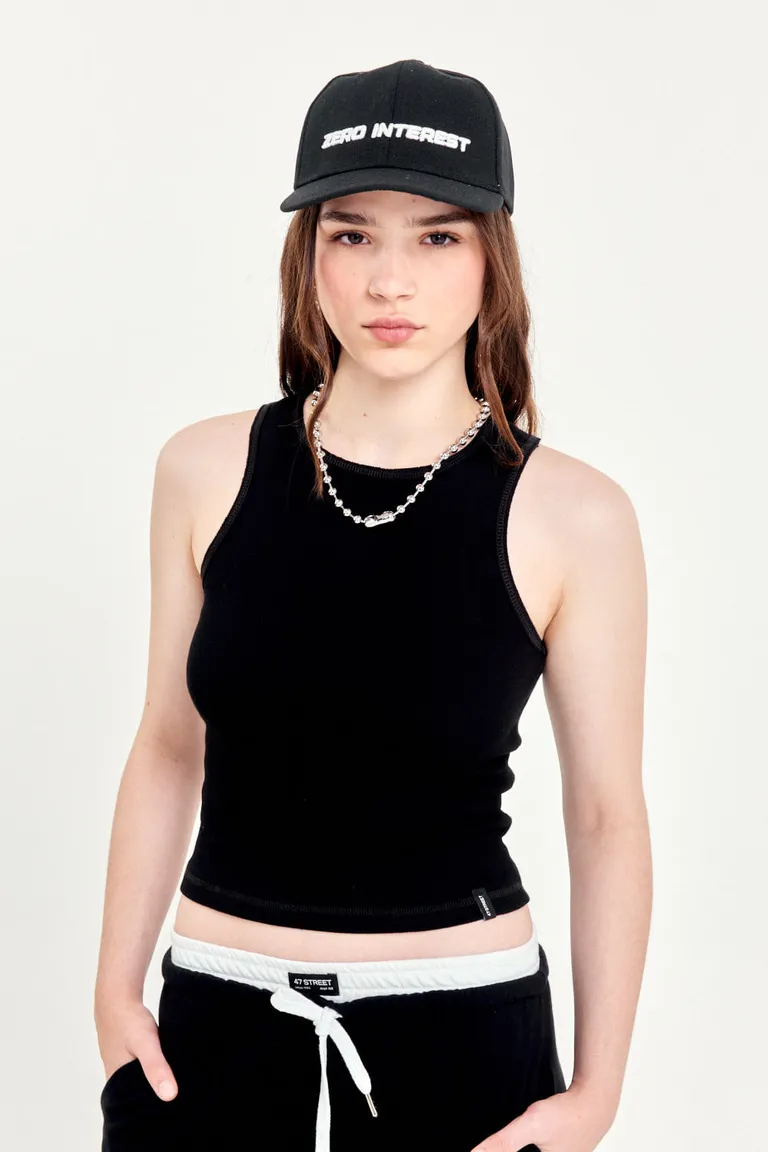 Top de algodón negro de corte clásico para un estilo casual y elegante de 47 Street en Tops para argentina