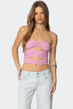 Top strapless recortes ariella de Edikted en Tops para argentina