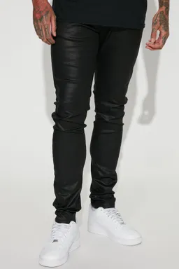 Pantalón coated apilado negro de Fashion Nova en Pantalones para argentina