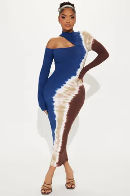 Vestido tie dye midi splash de Fashion Nova en Vestidos para argentina