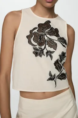 Top crop bordado de Mango en Tops para argentina
