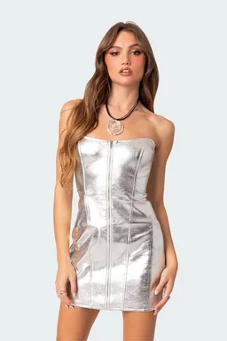 Mini vestido metálico cierre de Edikted en Vestidos para argentina
