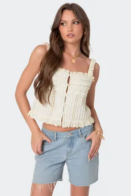 Top volados hera botones de Edikted en Blusas para argentina